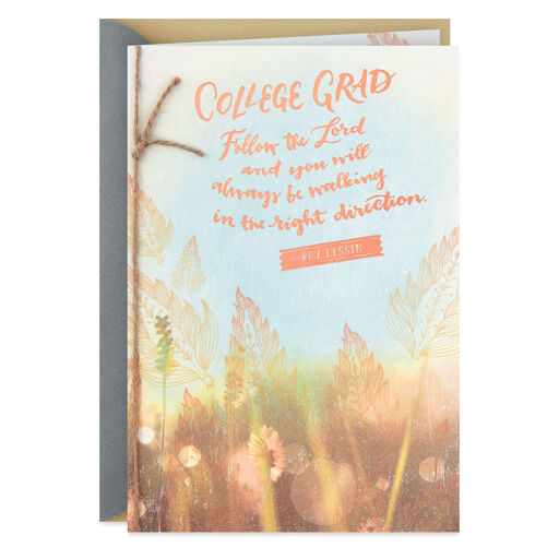 Follow the Lord Religious College Graduation Card, 