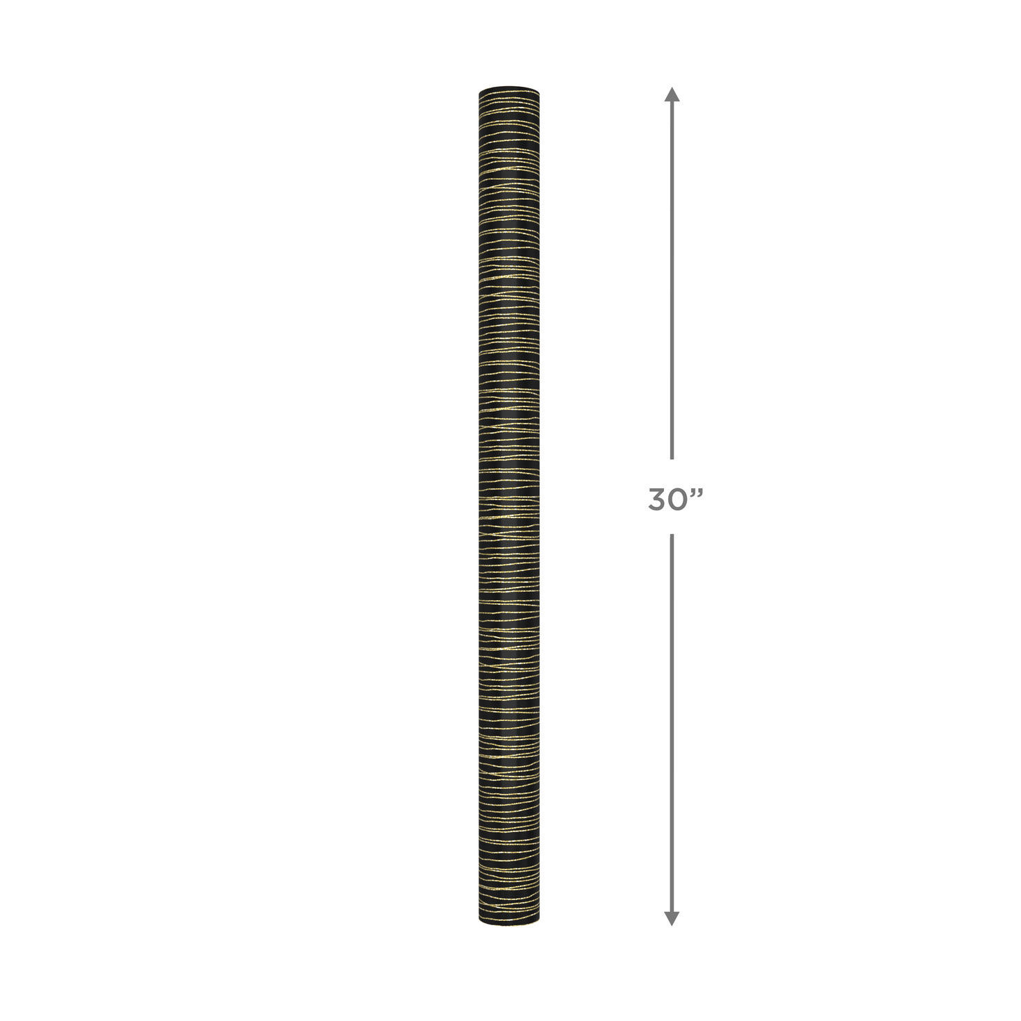 Gold Stripes on Black Wrapping Paper, 17.5 sq. ft., , large image number 4