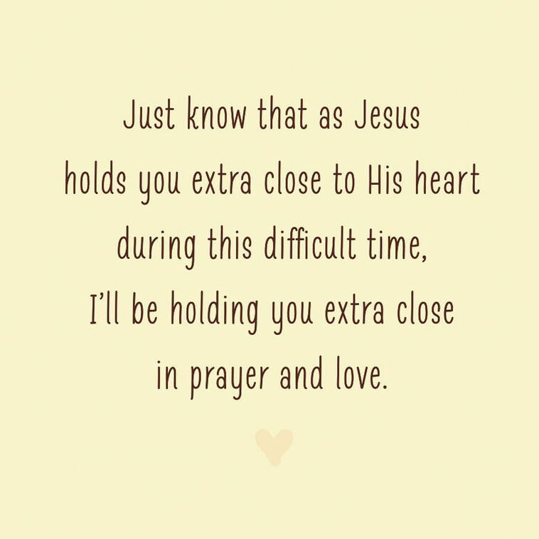 Caring Thoughts and Loving Prayers Religious Sympathy Card, , large image number 2