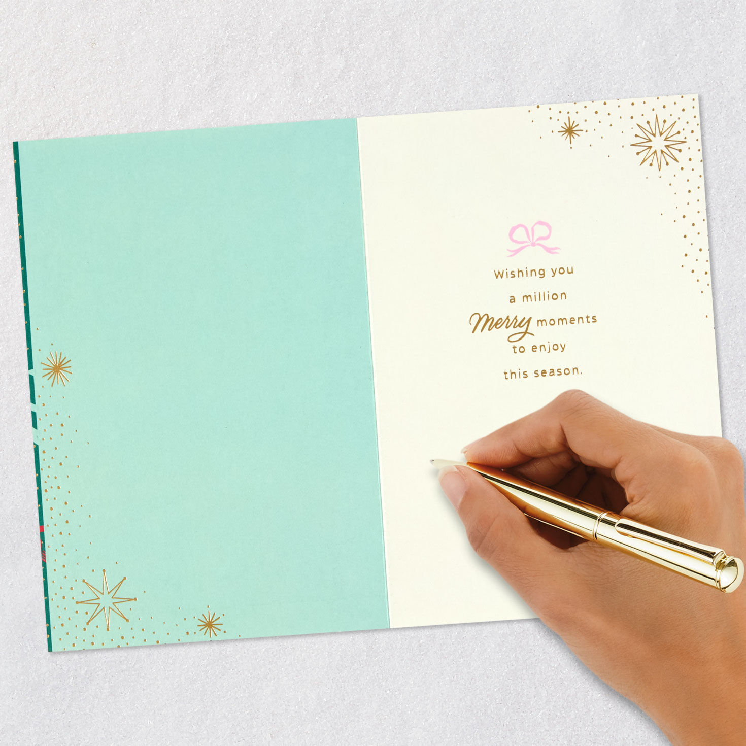 Ribbons and Bows Christmas Card Signing card image number 7