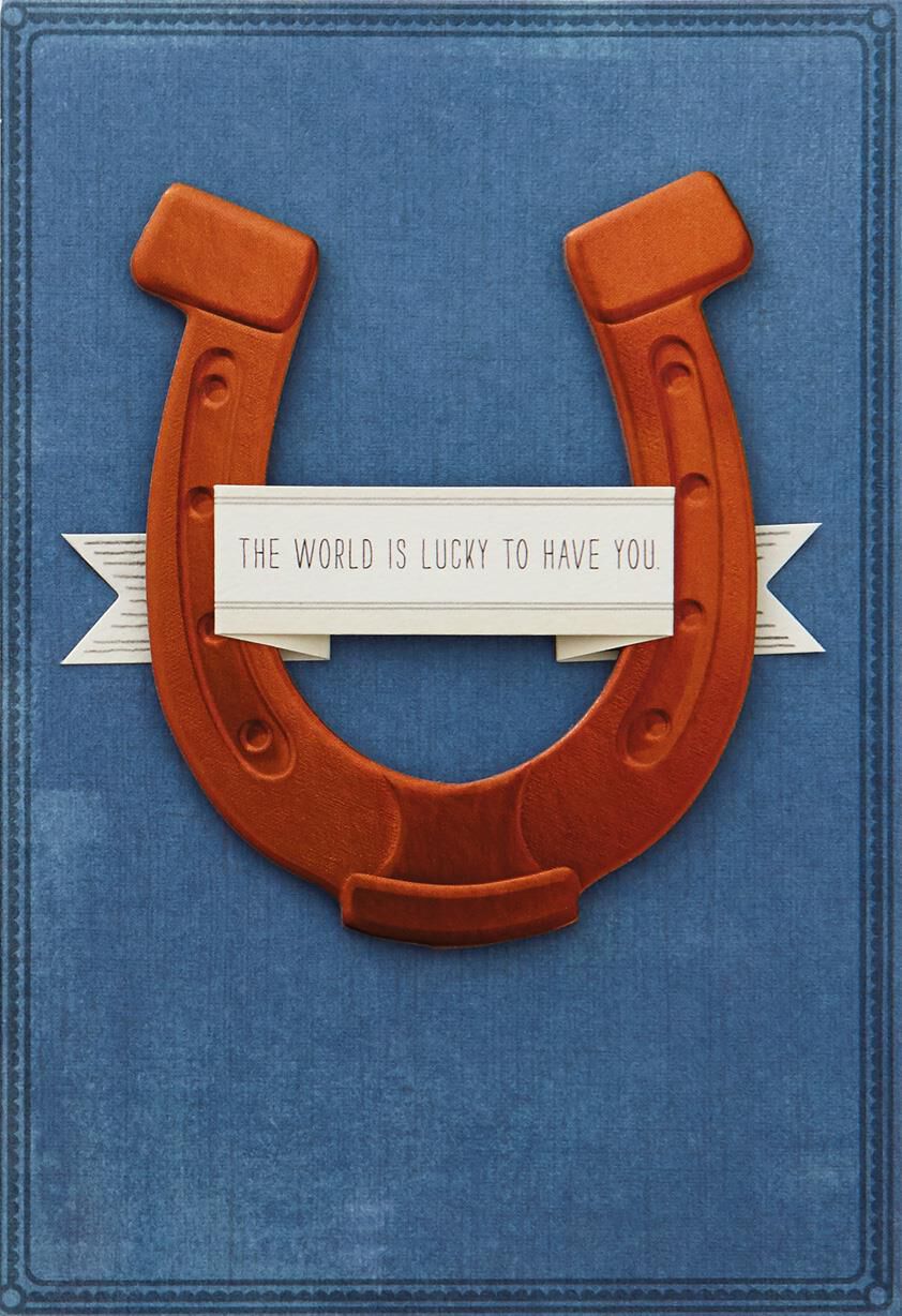 Lucky Horseshoe Birthday Card