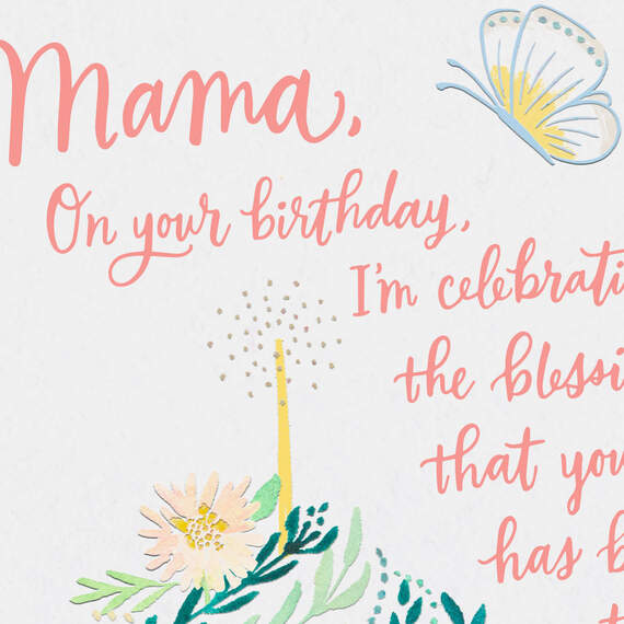Mama, Your Life Is a Blessing Religious Birthday Card, , large image number 4