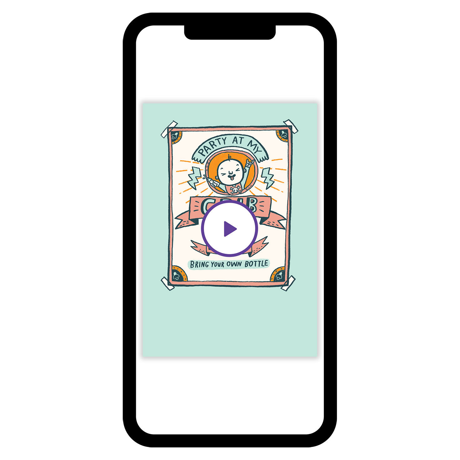 Party at My Crib Funny New Baby eCard