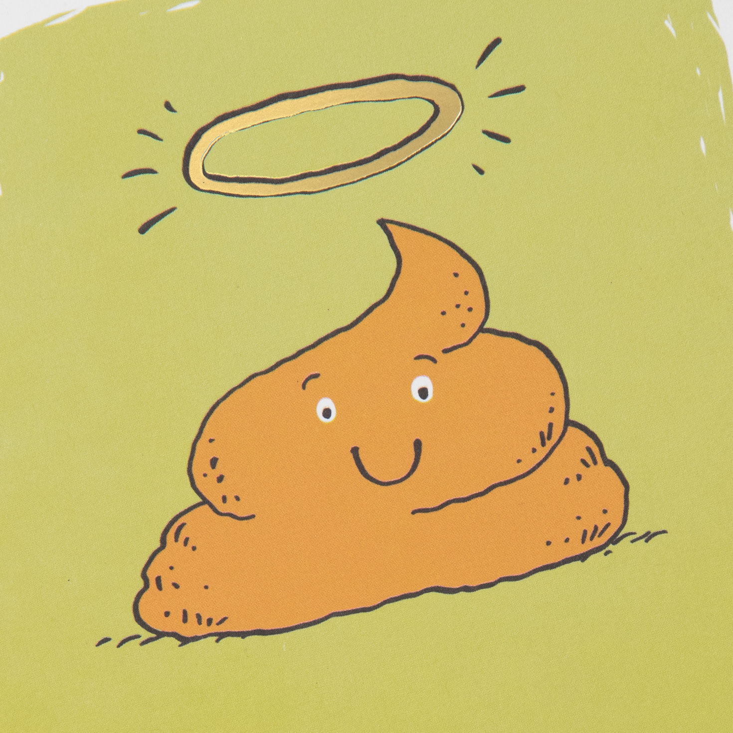 Poop With Halo Funny Birthday Card Card Front Detail image number 4