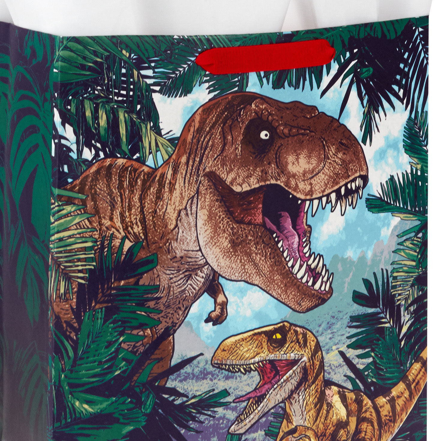 13" Jurassic Park T-Rex Territory Large Gift Bag With Tissue Paper, , large image number 4