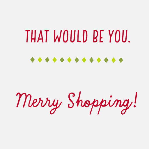 Merry Shopping Money Holder Christmas Card, 