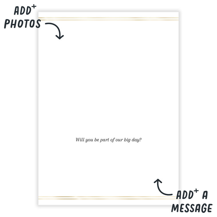 Personalized Pink & Gold Frame Photo Card  image number 3