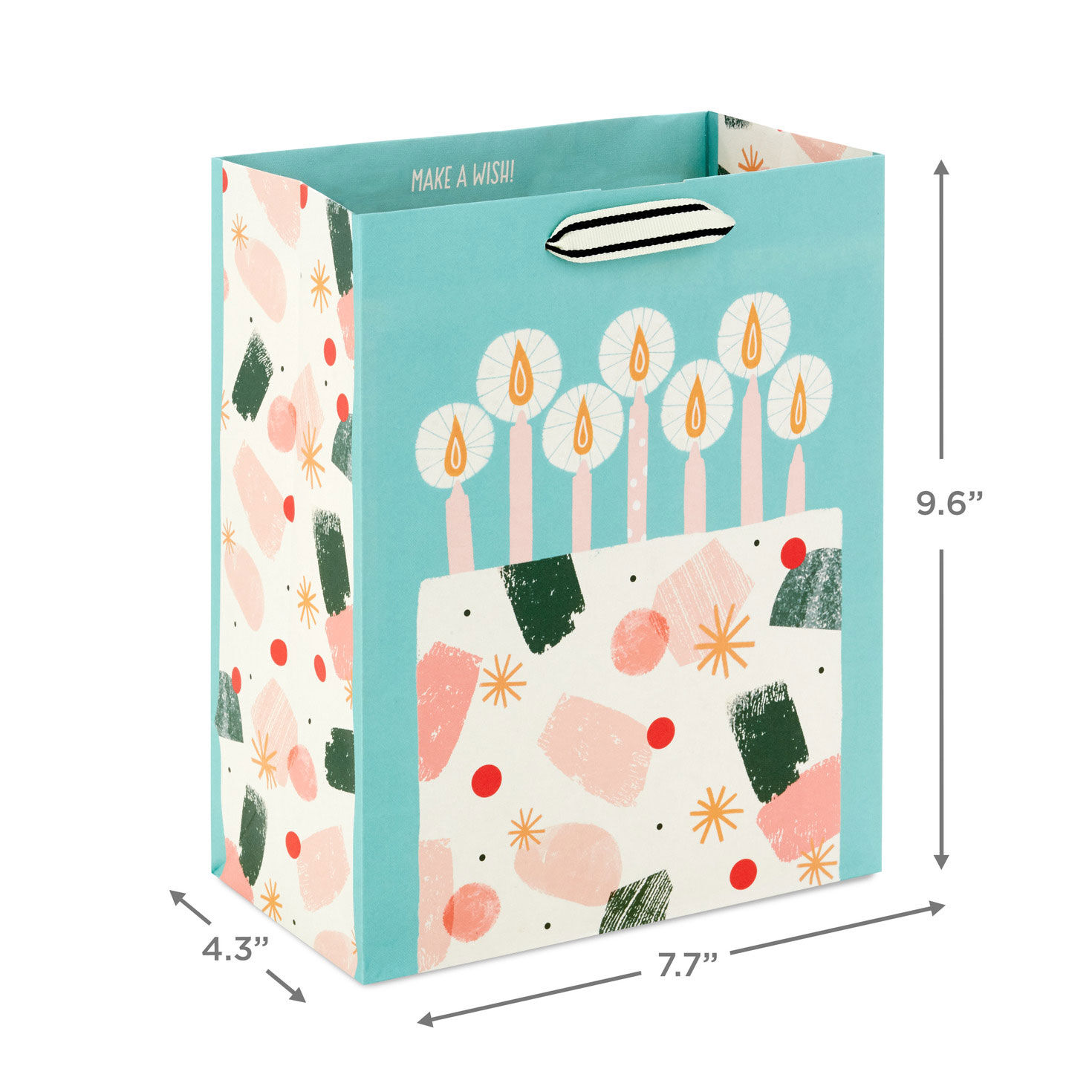 9.6" Modern Birthday Cake on Mint Green Medium Gift Bag for only USD 3.99 | Hallmark