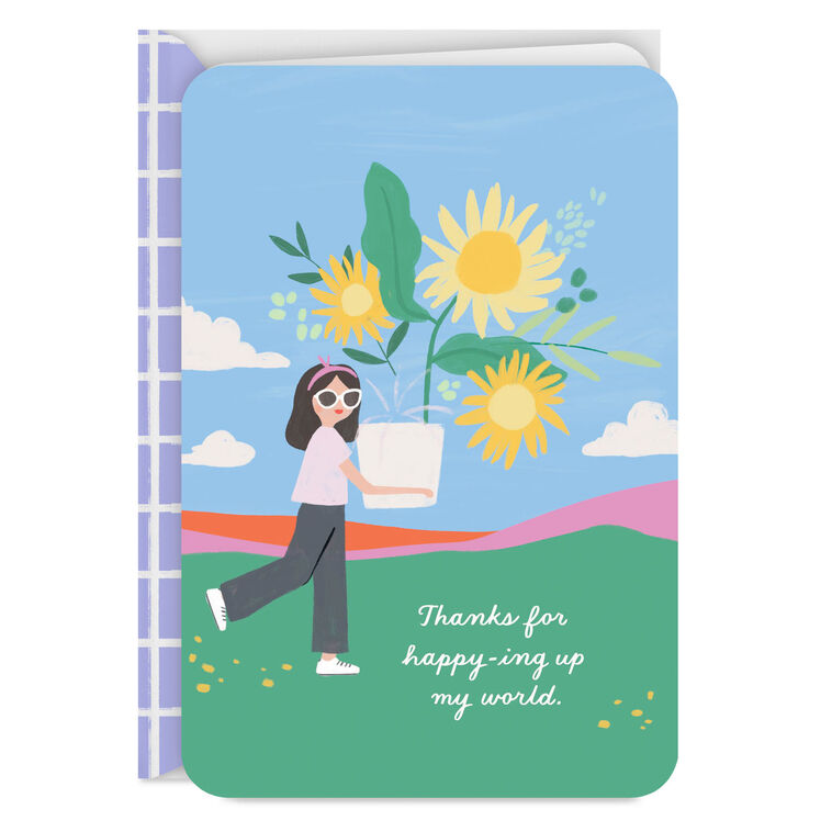 You Happy Up My World Thank You Card