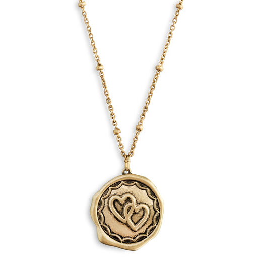Linked Hearts Charm Dear You Daughter Necklace, 17.5", 
