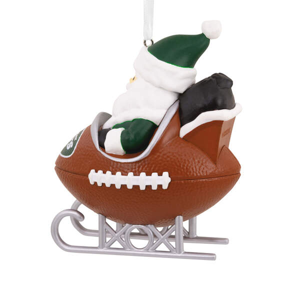 NFL New York Jets Santa Football Sled Hallmark Ornament, , large image number 5