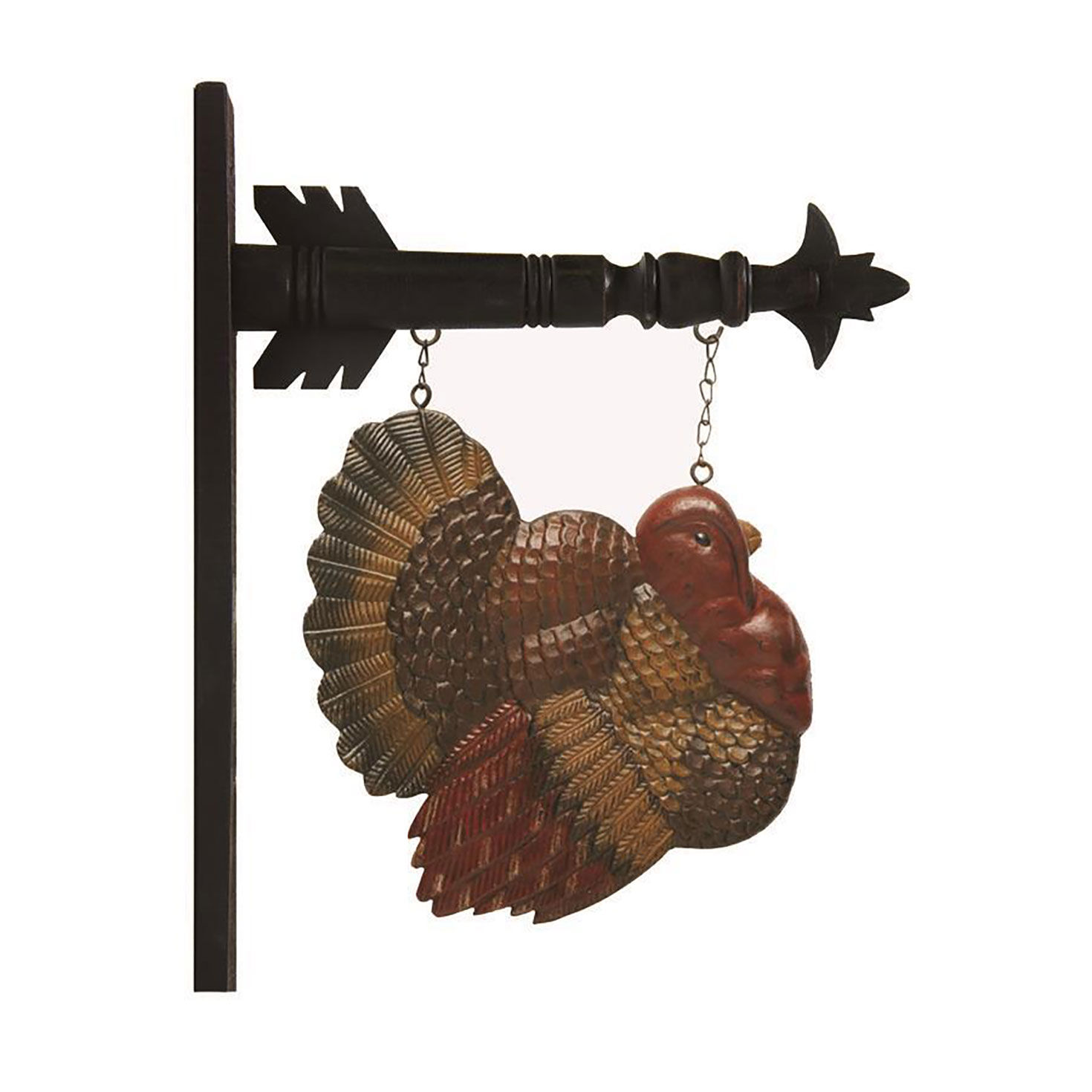 K&K Interiors Turkey Hanging Sign Attachment, 11x11.5