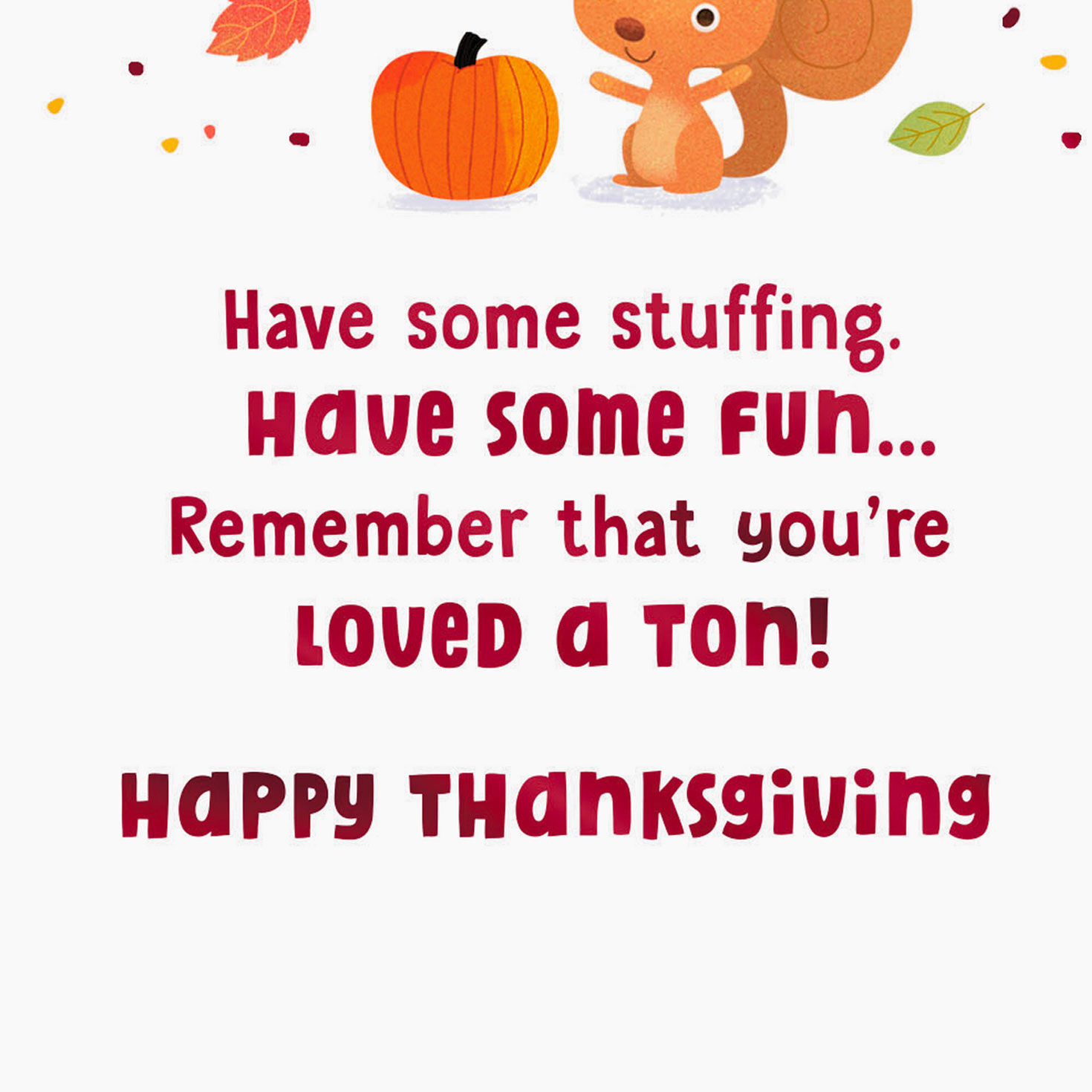 Squirrel, Fox and Owl Kids Thanksgiving Card Sentiment image number 3