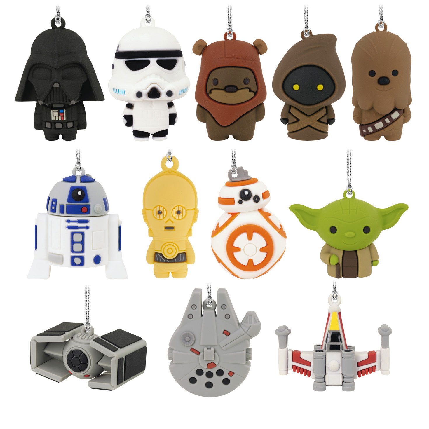 Star Wars&trade; Hallmark Countdown Calendar Paper Tree Set With 12 Mini Ornaments, , large image number 2