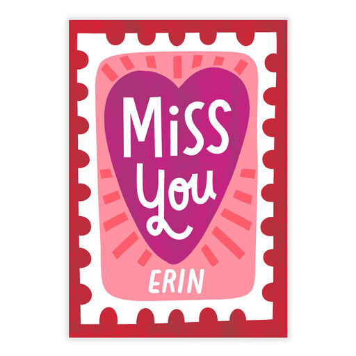 My Heart's With You Folded Miss You eCard, 