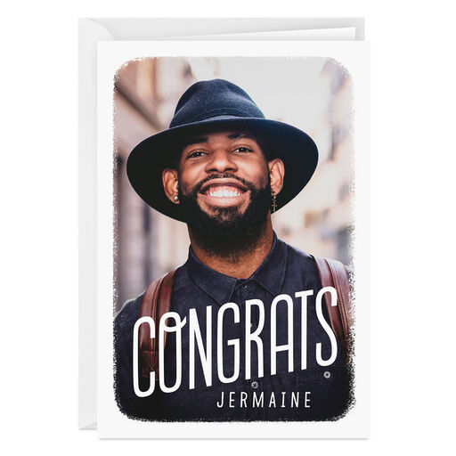 Personalized Full Photo Congratulations Photo Card, 