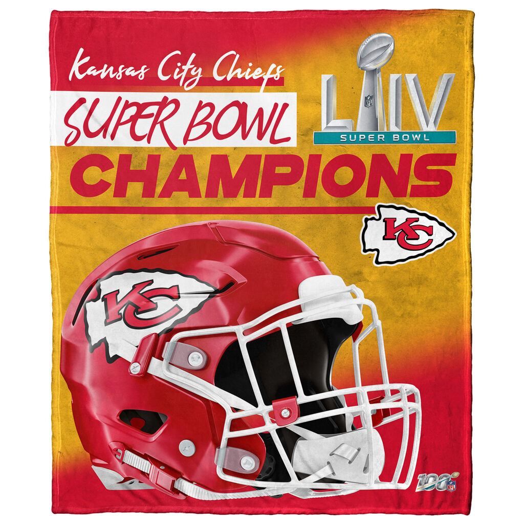 Kansas City Chiefs Super Bowl Liv Champions Throw Blanket 50x60