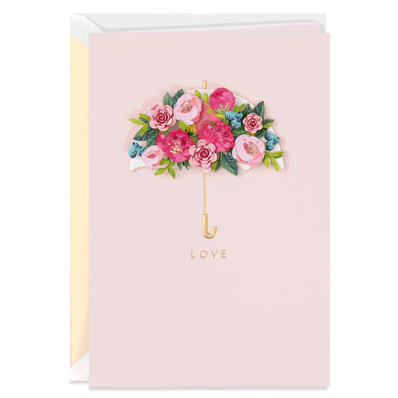 Showered With Loving Wishes Bridal Shower Card, , large image number 1