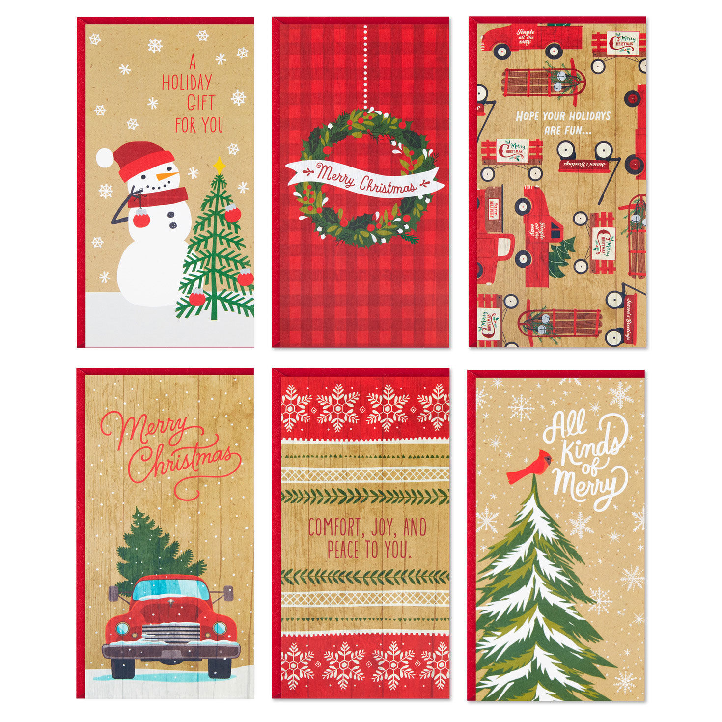 Rustic Charm Christmas Card Bulk Assortment card Fronts image number 2