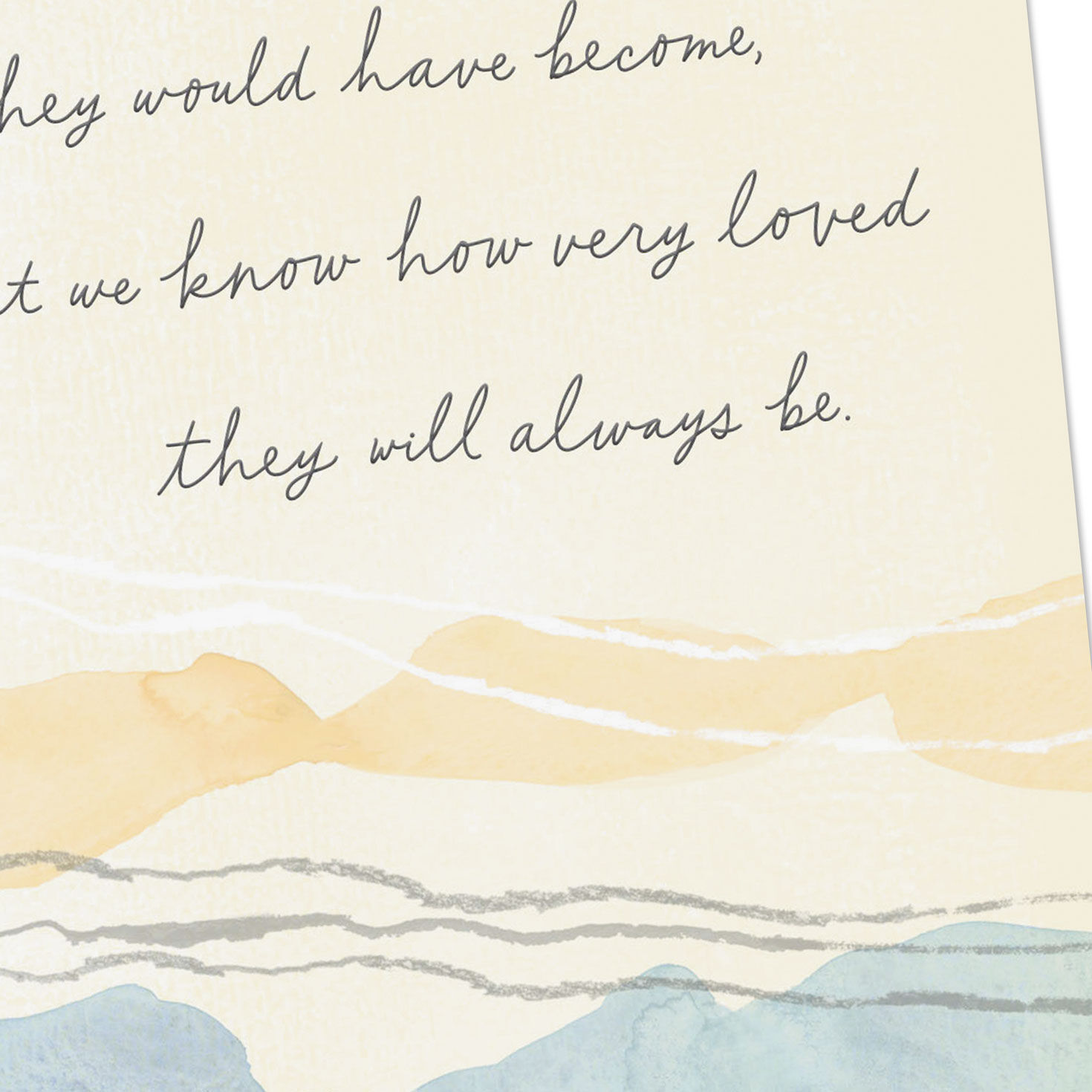 Abstract Watercolor Sympathy Card for Loss of Baby Card Front Detail image number 4