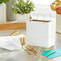 White With Gold Small Square Gift Bag, 5.5", , large image number 2