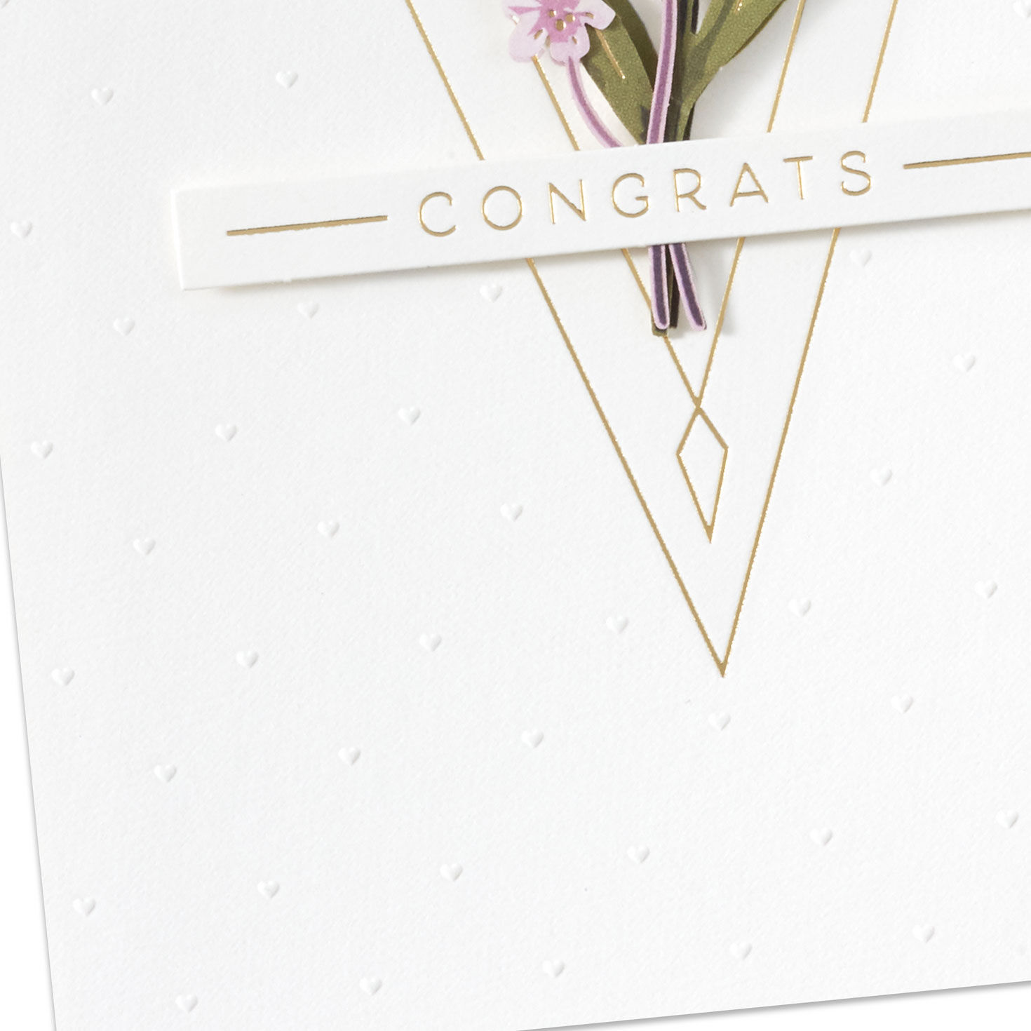 Art Deco Bouquet Wedding Card Card Front Detail image number 5