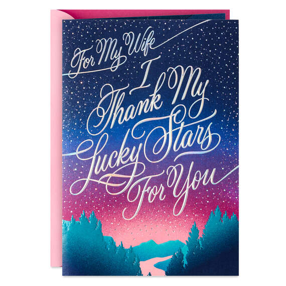 I Thank My Lucky Stars For You Musical Pop-Up Mother's Day Card for Wife, , large image number 1