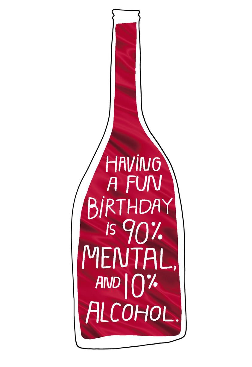 Attitude or Alcohol? Funny Birthday Card