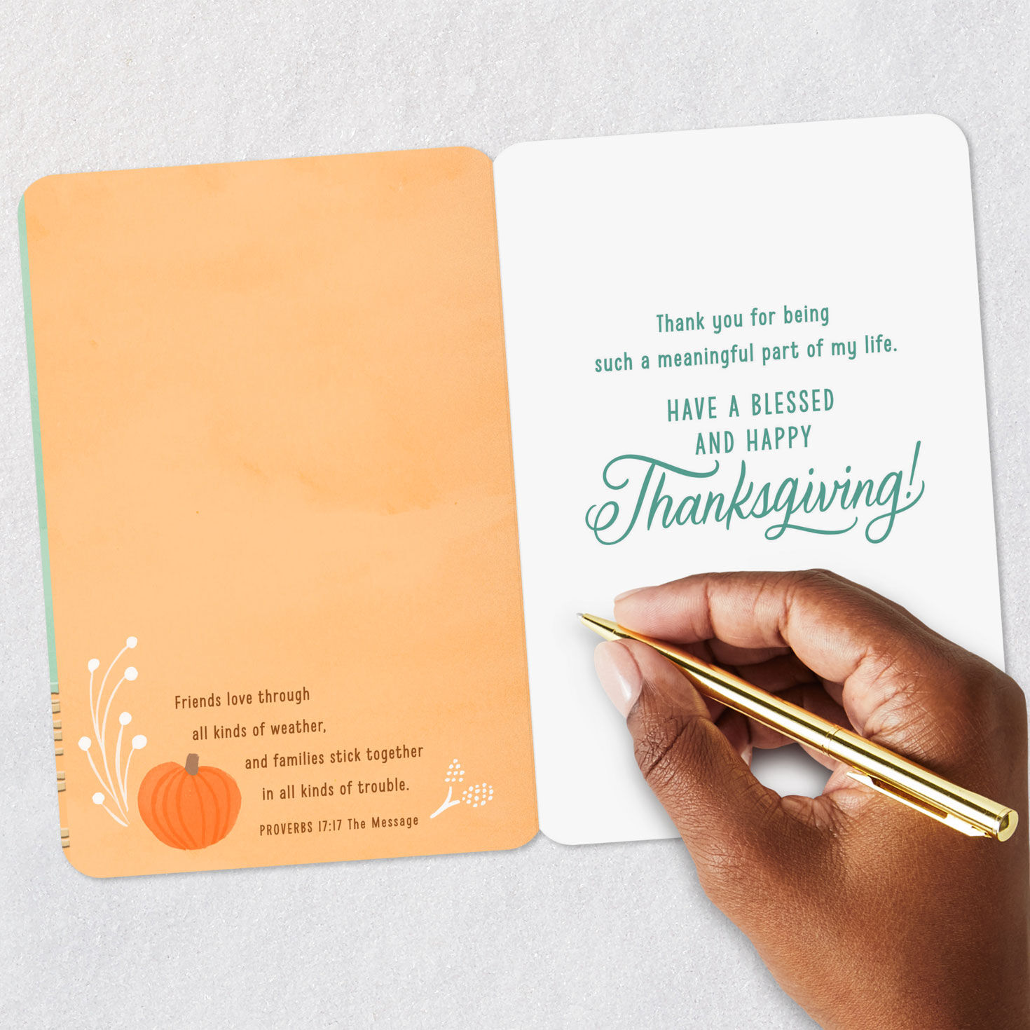 Fall Lattes and Donut Thanksgiving Card for Friend Signing card image number 7