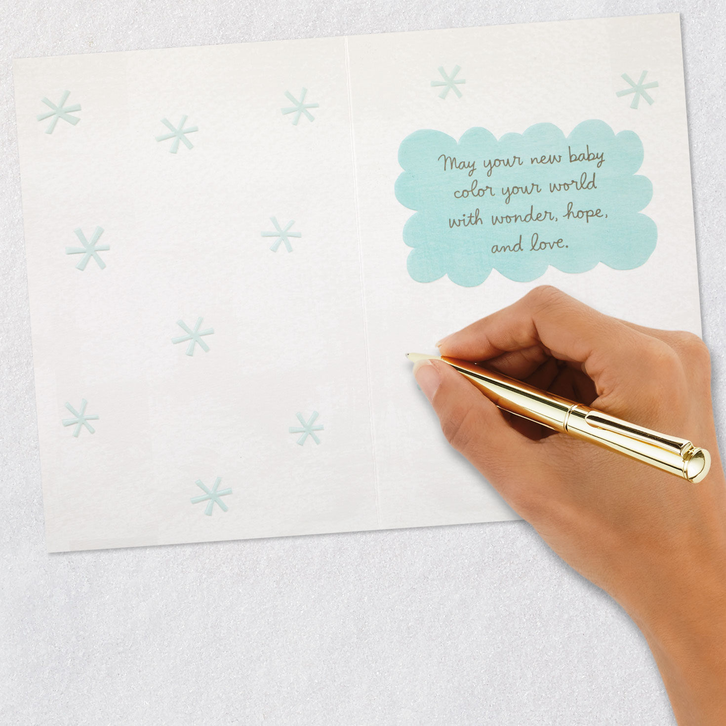 Sun and Cloud With Rainbow Streamers New Baby Card  image number 6