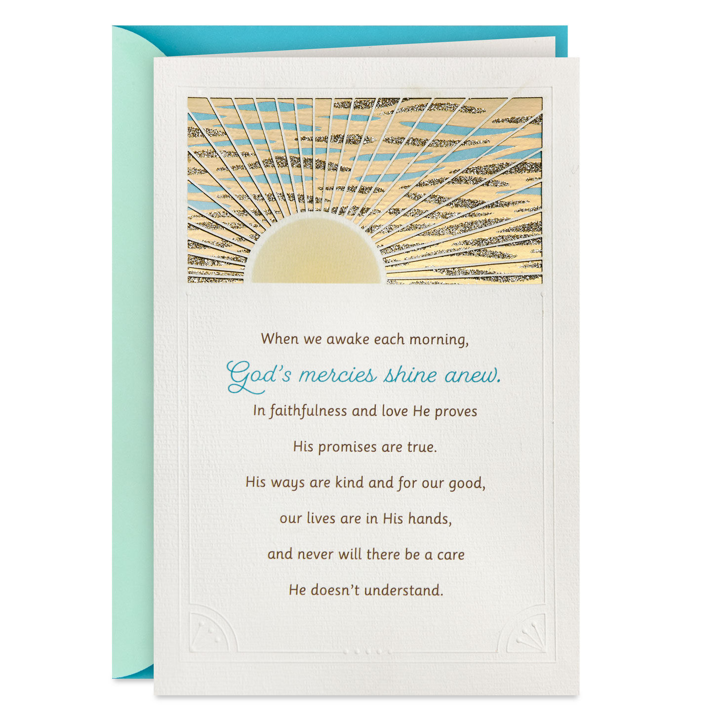 God's Mercies Shine Anew Religious Encouragement Card