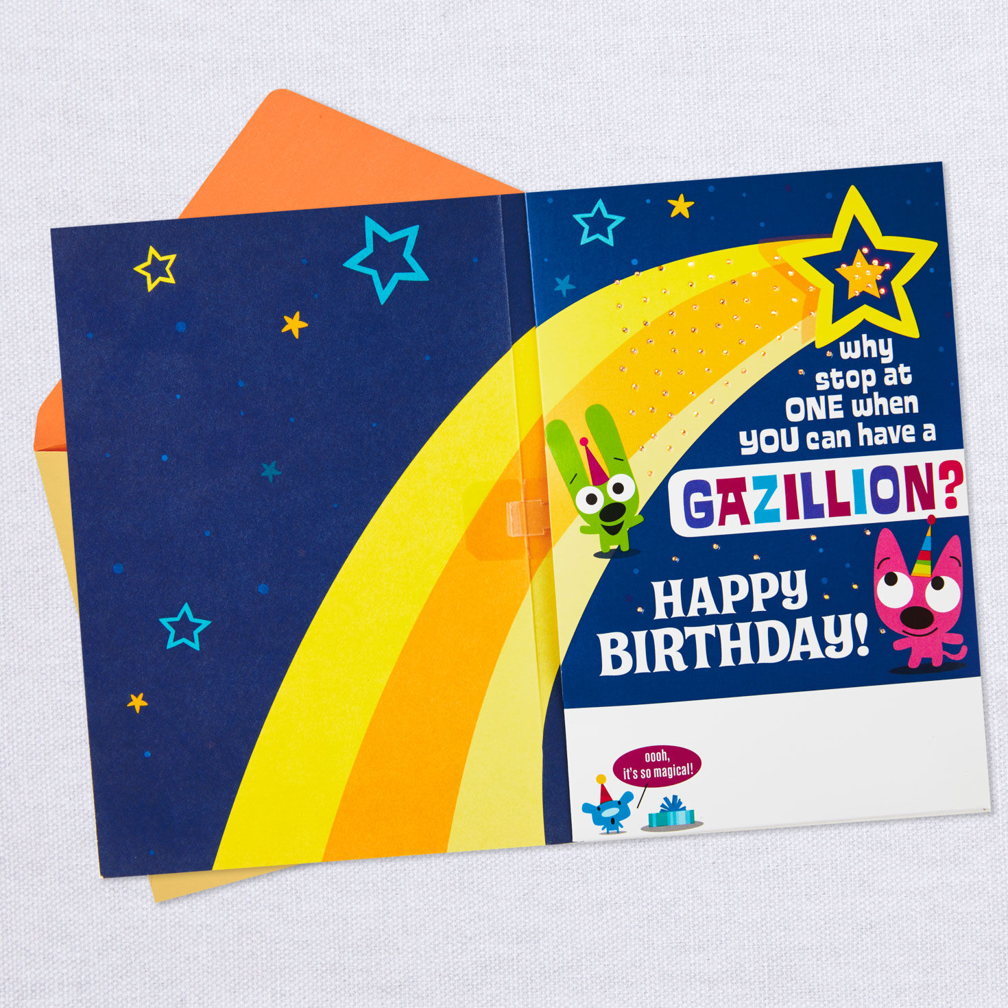 hoops&yoyo™ Shooting Star Birthday Card With Sound and Light Greeting