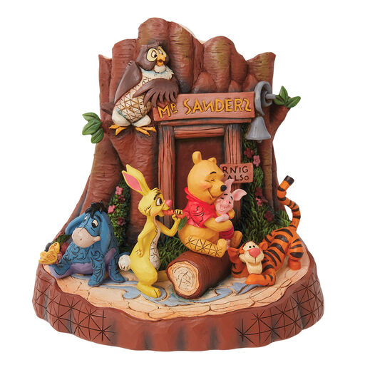 Jim Shore Disney Winnie the Pooh Carved By Heart Scene, 7.48", 