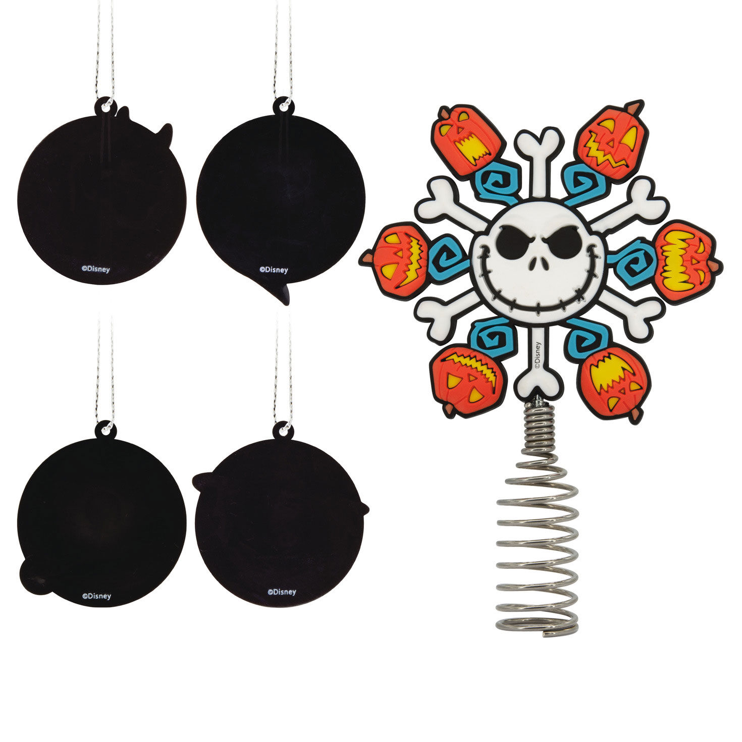 Mini Disney Tim Burton's The Nightmare Before Christmas Hallmark Tree Topper and Ornaments, Set of 5 for only USD 16.49 | Hallmark