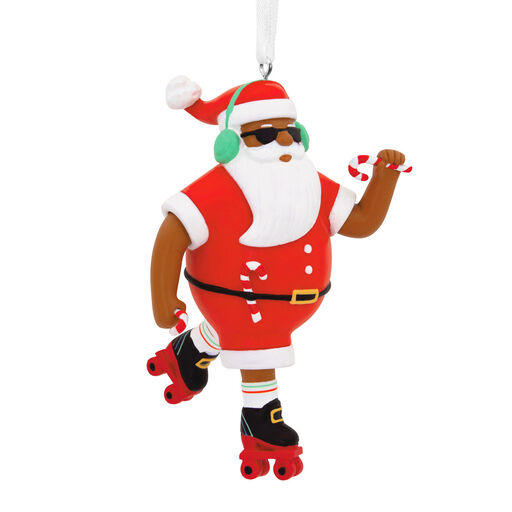 Mahogany Roller Skating Black Santa Claus Hallmark Ornament, 