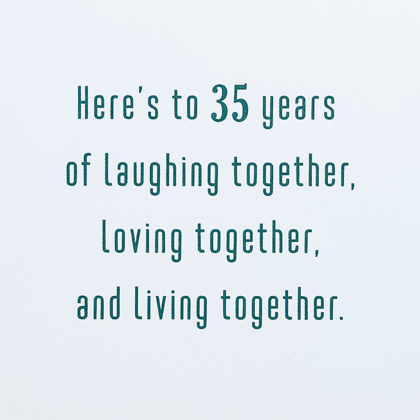 Floral 35th Anniversary Card for Couple sentiment image number 2