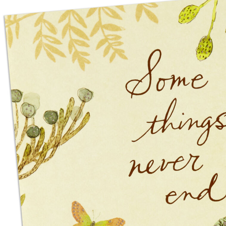 Butterfly and Flowers Sympathy Card Card Front Detail image number 4