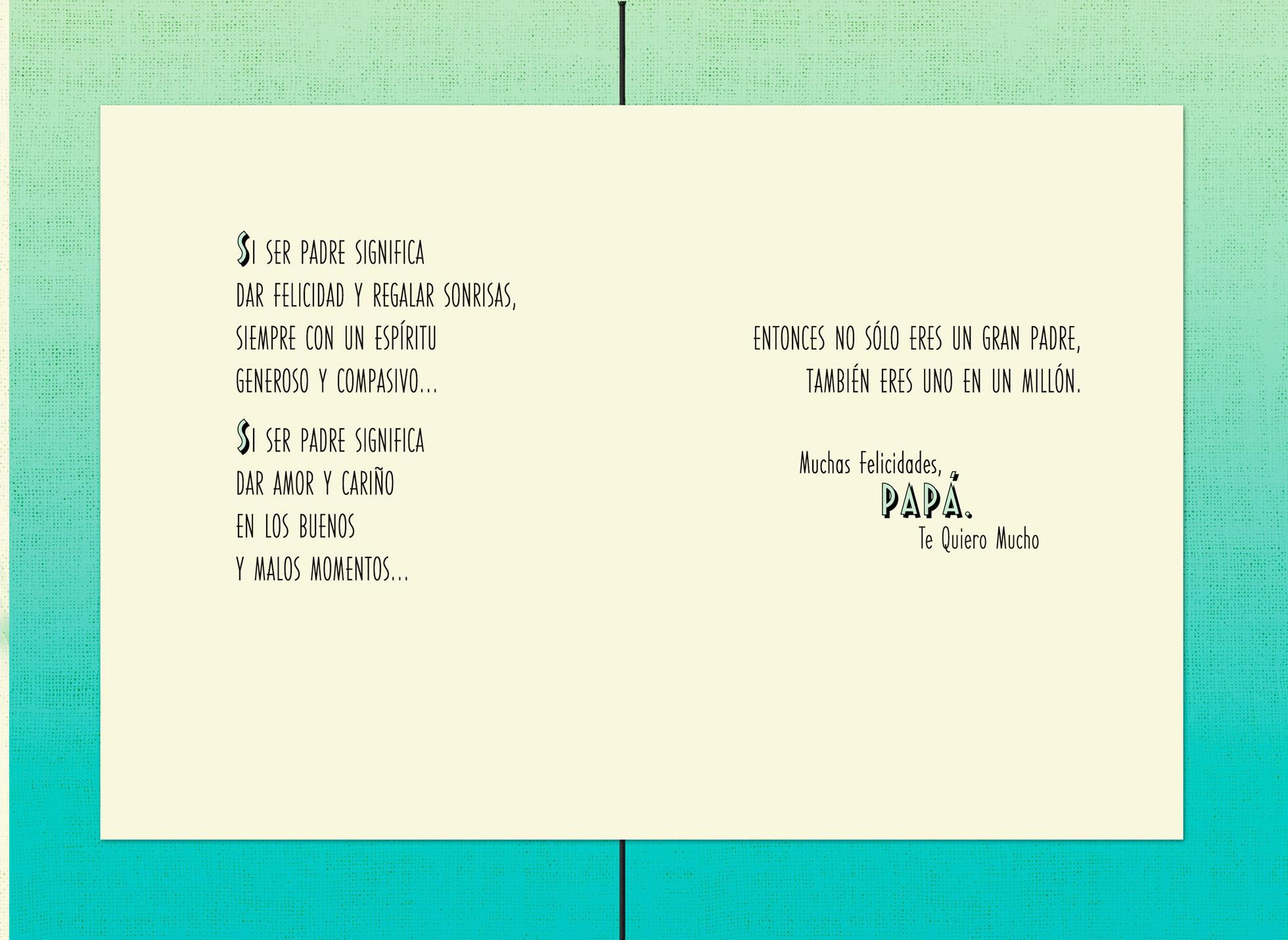 You're One in a Million Spanish-Language Father's Day Card for Dad