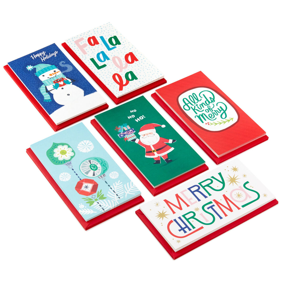Colorful and Casual MoneyHolder Boxed Christmas Cards Assortment, Pack