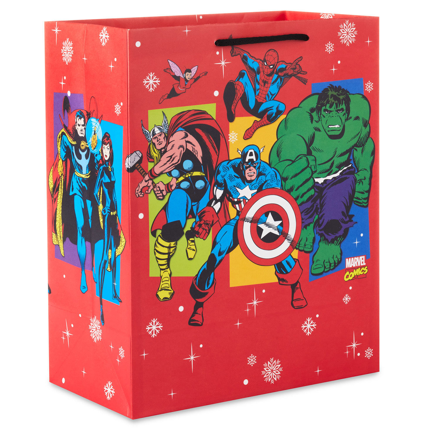 13" Marvel Comics Avengers on Red Large Holiday Gift Bag