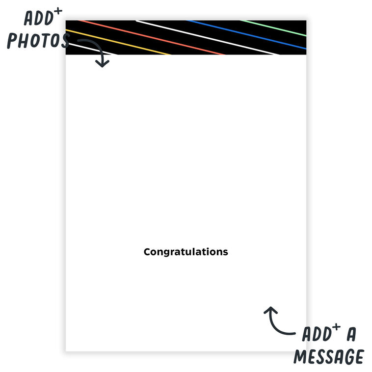 Personalized Confetti Celebration Photo Card  image number 3