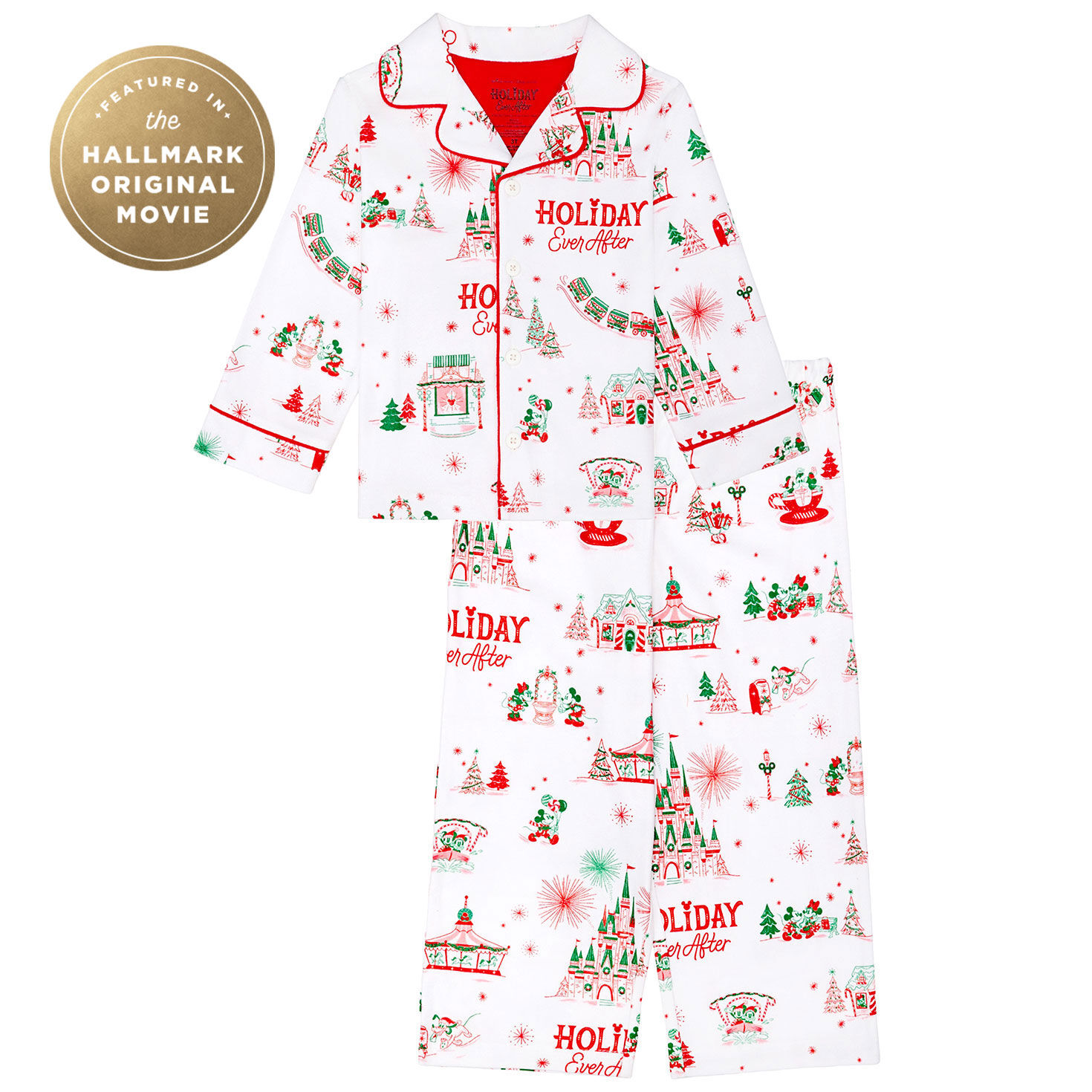 Hallmark + Disney Holiday Ever After Toddler Pajama Set