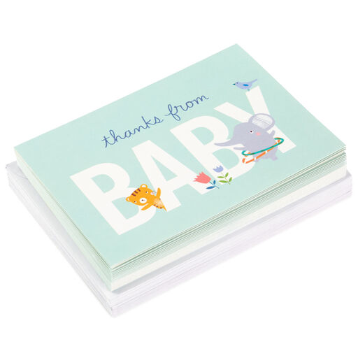 Happy Animals Blank Thank-You Notes, Pack of 24, 