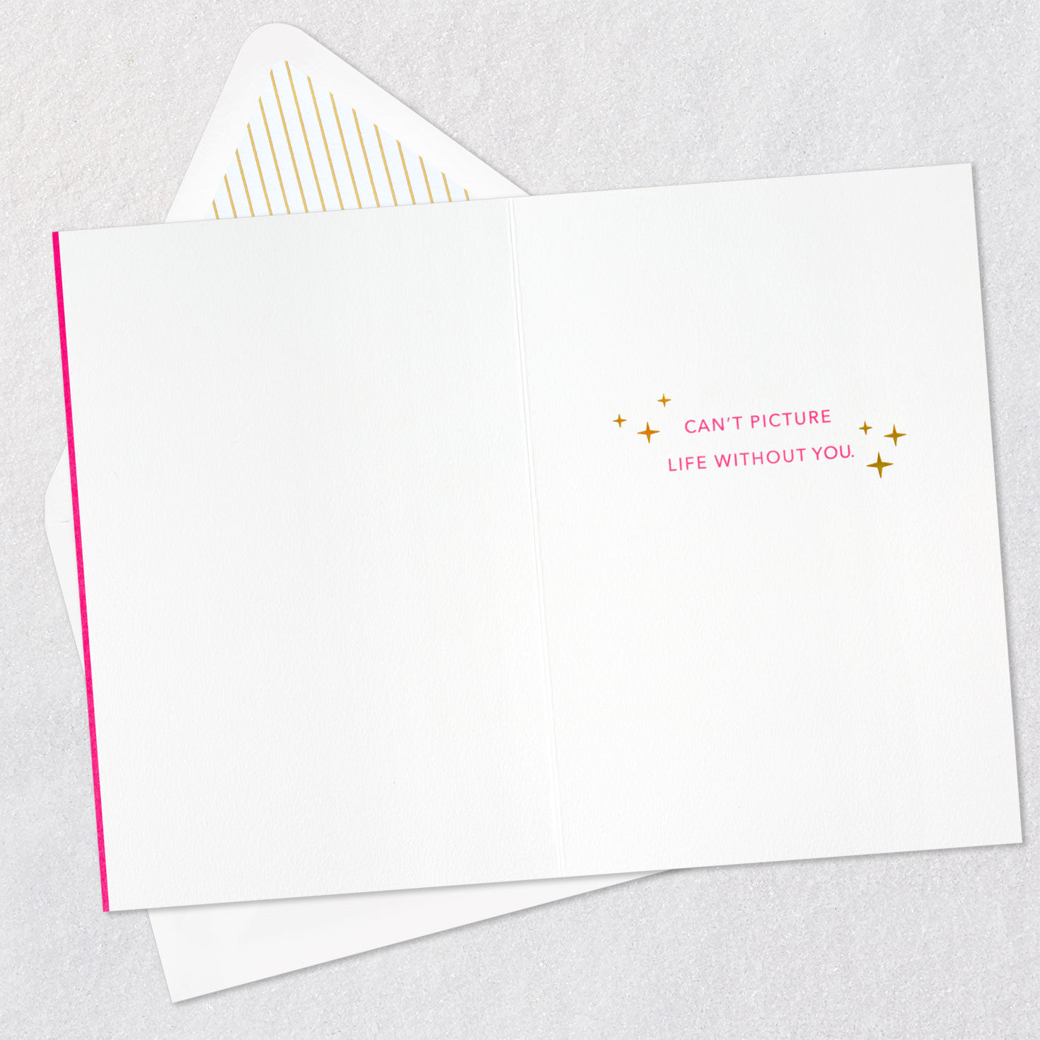 Instant Camera on Pink Valentine's Day Love Card Open card with envelope image number 3
