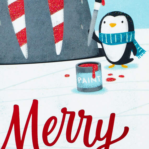 Walrus and Penguin Merry Money Holder Christmas Card, , large image number 5