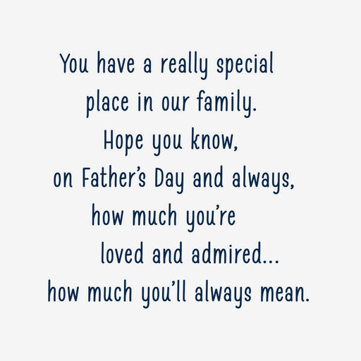Loved and Admired Father's Day Card for Son-in-Law, 