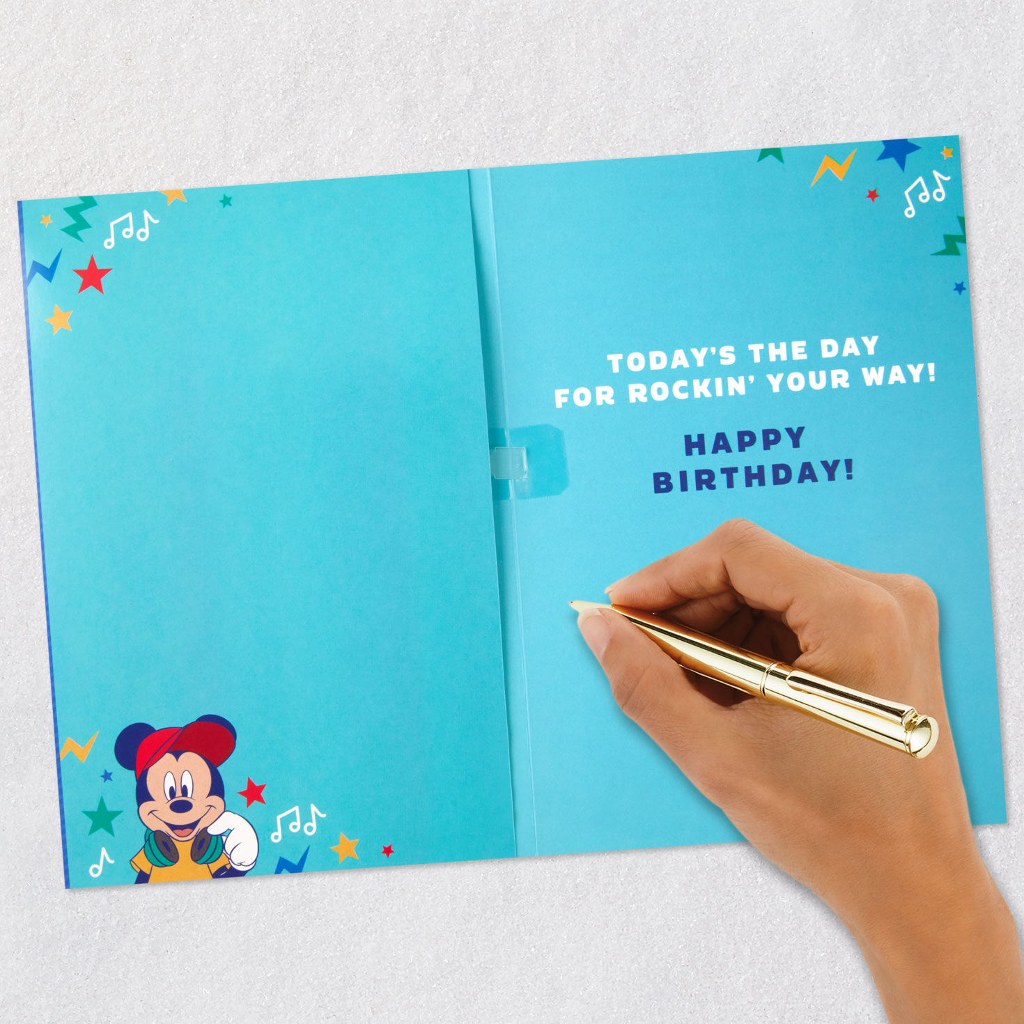 Disney Mickey Mouse Musical 5th Birthday Card signing card image number 6