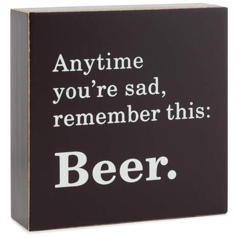 Remember This: Beer Wood Quote Sign, 4x4, , large