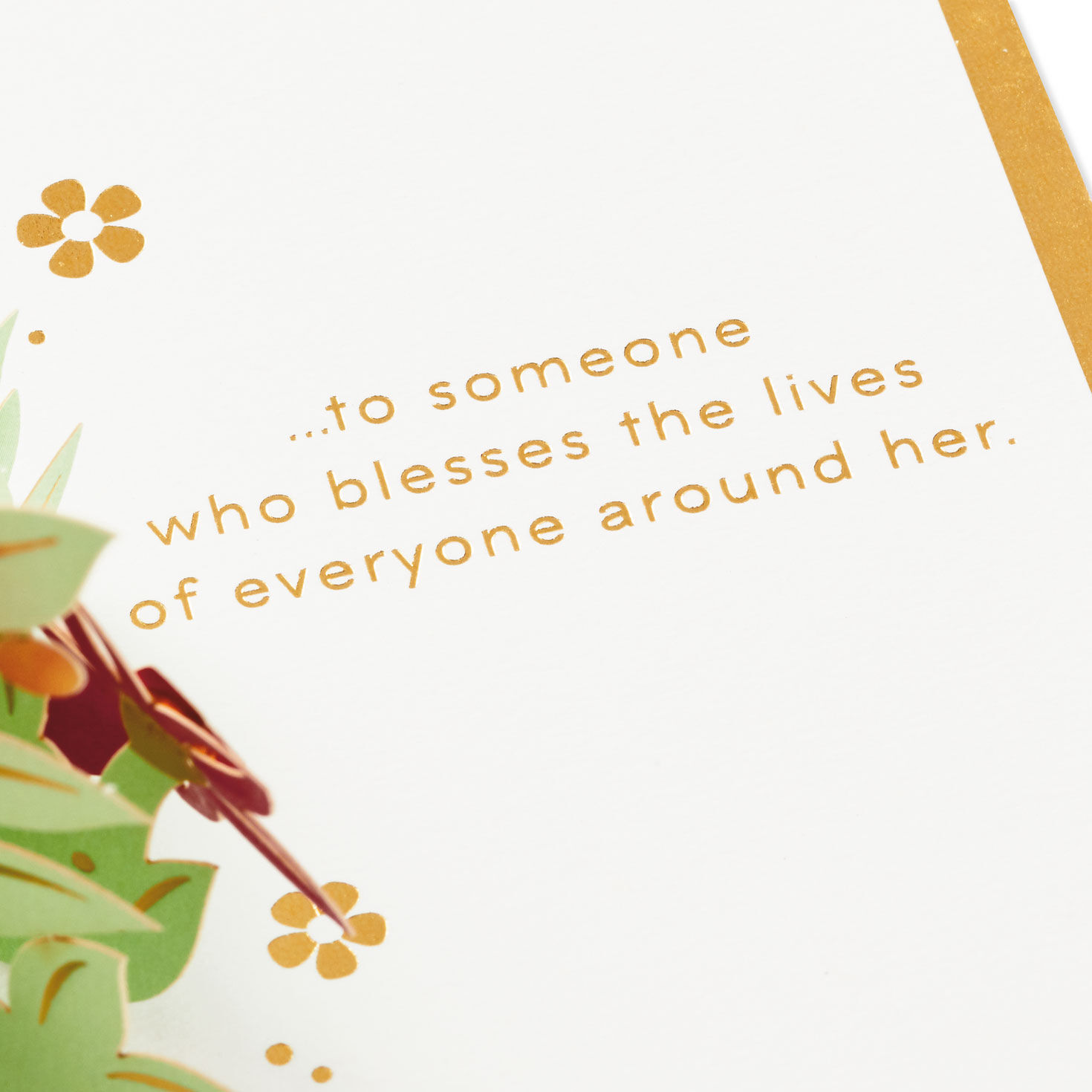 Hummingbird & Flowers 3D Pop-Up Mother's Day Card sentiment image number 3