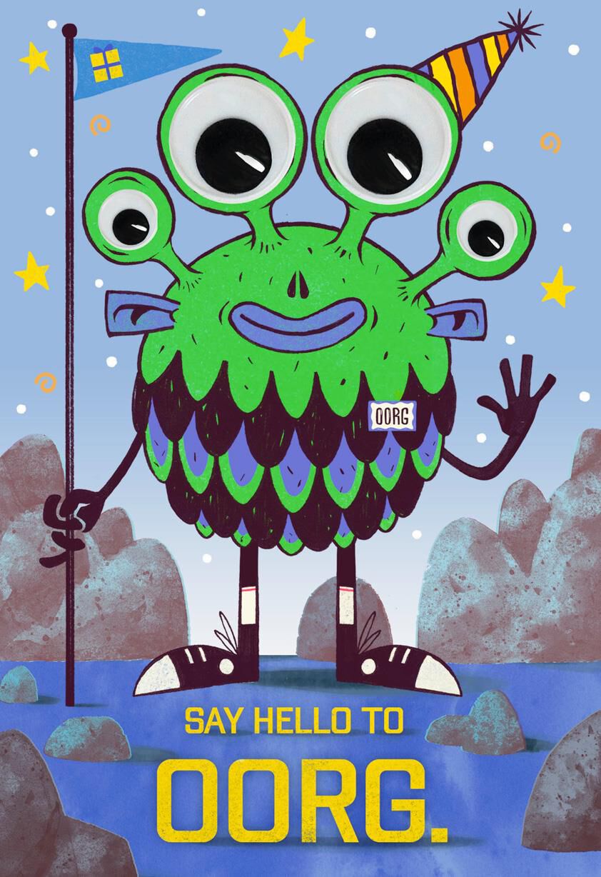 Hello to Oorg Birthday Card